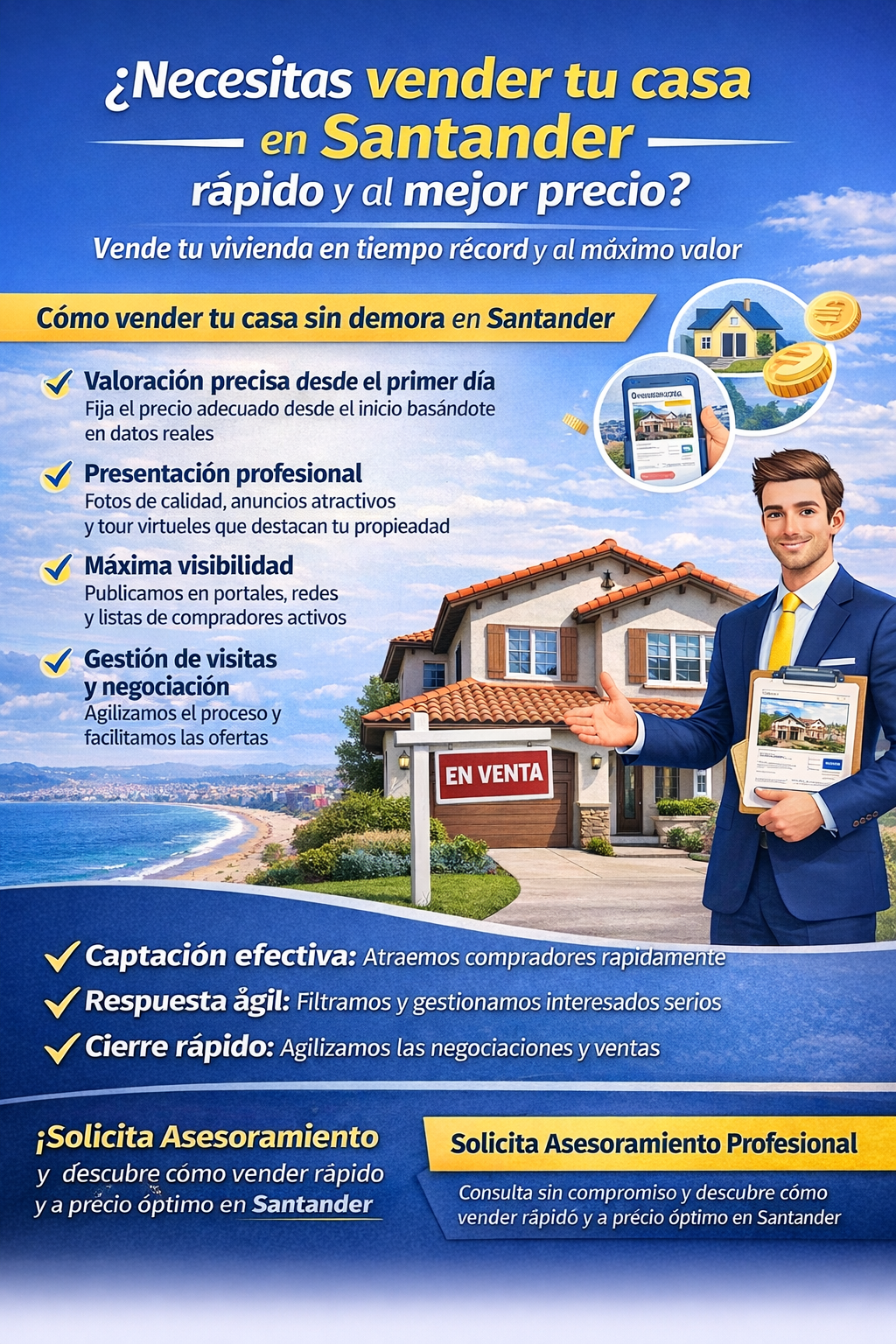 Cómo vender mi casa rápido en Santander