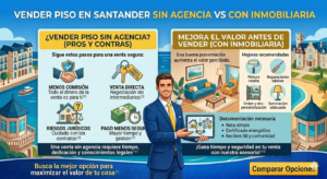 Vender piso en Santander sin agencia vs con inmobiliaria