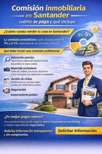 comisiones inmobiliaria en Santander