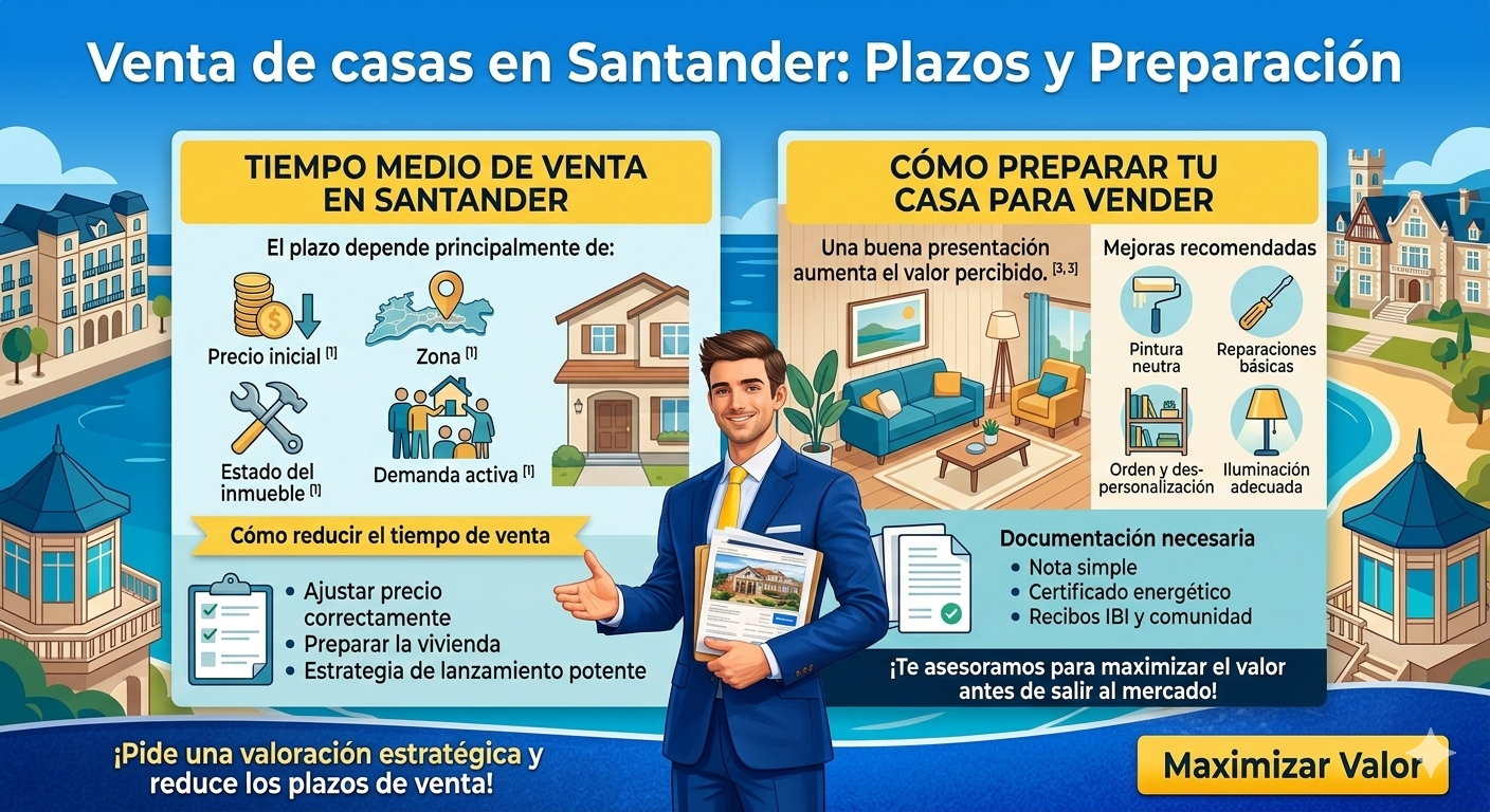 Cuánto tarda en venderse una casa en Santander