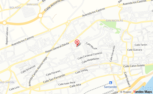 Mapa de San Fernando, Santander (Cantabria)