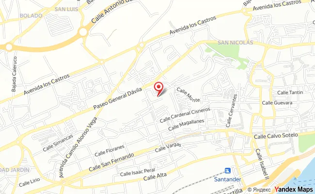 Mapa de San Fernando, Santander