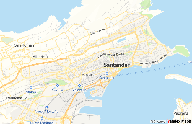 Mapa de Santander con los barrios donde trabaja Amós 10 Inmobiliaria