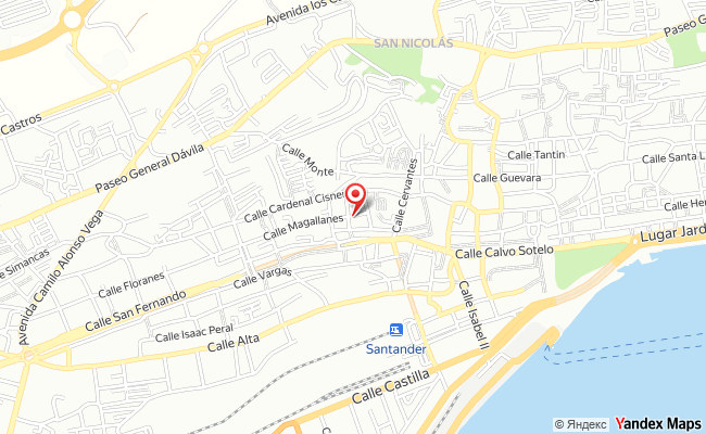 Mapa de Tetuán, Santander (Cantabria)